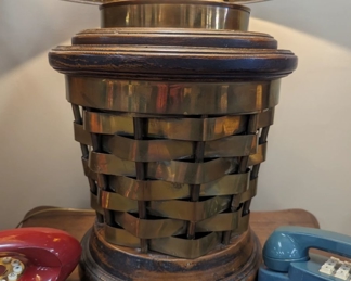 Woven Brass Lamp