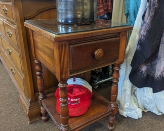 Side Table w/Glass Top