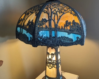Slag Glass Lamp