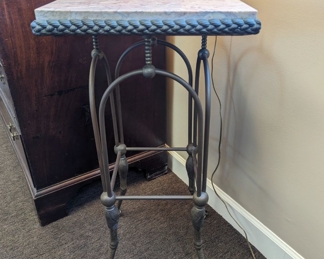 Marble Top Ball and Clawfoot Table
