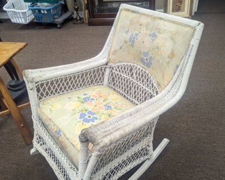 Set of Wicker, Rocking Chair