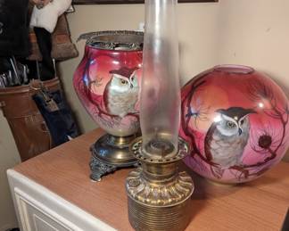 Owl Hurricane Lamp
