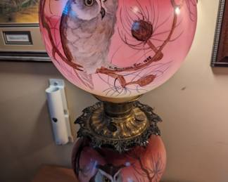 Owl Hurricane Lamp