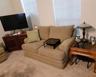 Bassett Loveseat, Samsung Flatscreen TV