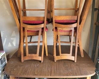 Vintage Dining Table w/ 4 Chairs