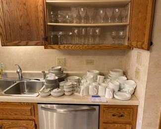 Vintage stemware
Corelle dishes