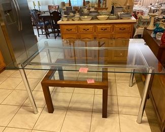 Glass and chrome table from 1970’s