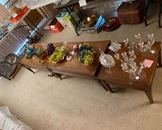 MCM glassware and furniture 