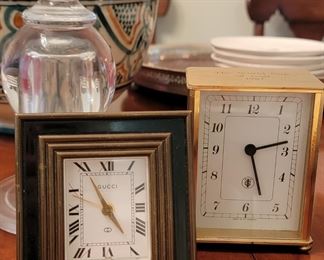 Vintage Gucci enamel desk alarm clock 