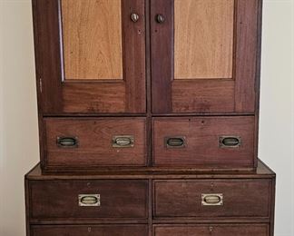 Antique Brass mounted Campaign chest / dresser