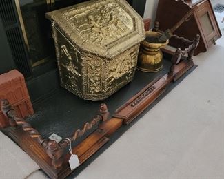 Antique Turned wood expandable fender