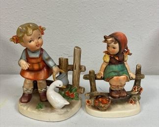 IR6030 Goebel Hummel lot of 2 Just Resting Farm Girl with Pail