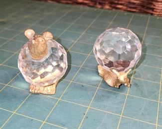 IR9061 Collectable Crystal Mouse and Worm Paper Weight Figurine