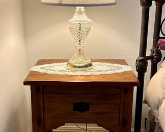 2 MATCHING GLASS TABLE LAMPS