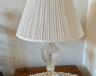 2 MATCHING GLASS LAMPS