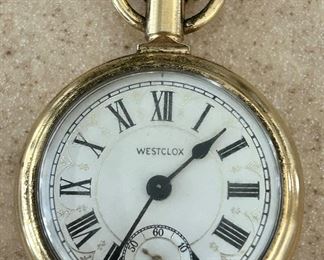 WESTCLOX RAILROAD POCKET WATCH - WORKS!