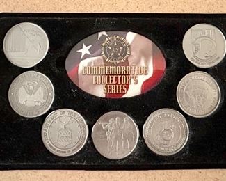 US AIR FORCE PEWTER MEDALLION SET