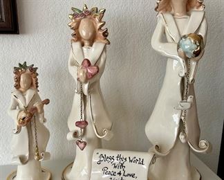 4 PIECE CERAMIC ANGELS