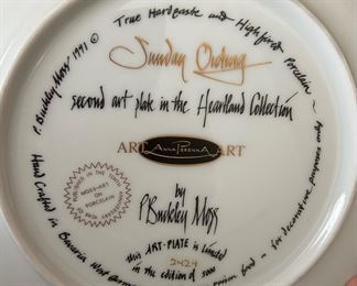 P. BUCKLEY MOSS "SUNDAY OUTING" LE #2424/3000 COLLECTOR'S PLATE