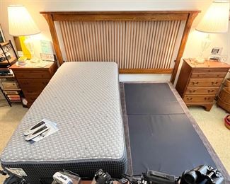 Mission Style King Headboard, Serenade adjustable split bases with wireless remotes, XL twin Beautyrest Silver Hybrid mattress (only one mattress)
