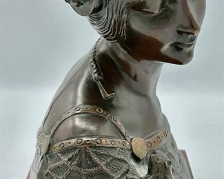 Georges Morin (1874-1928) "Frog Princess, Signed, Limited Edition on marble base	6.5" W x 7.5" H