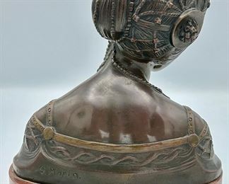 Georges Morin (1874-1928) "Frog Princess, Signed, Limited Edition on marble base	6.5" W x 7.5" H