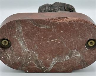 Georges Morin (1874-1928) "Frog Princess, Signed, Limited Edition on marble base	6.5" W x 7.5" H