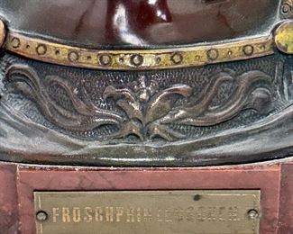 Georges Morin (1874-1928) "Frog Princess, Signed, Limited Edition on marble base	6.5" W x 7.5" H