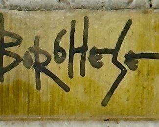 Borghese (1990 Limited Edition) Bronze Statue on Stone Base 17" x 4" W Base x 3" D