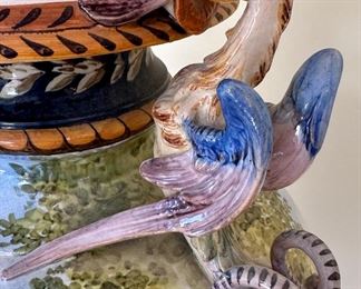 Absolutely Gorgeous Porcelain Urn with beautiful hand painted Queen and her Court.