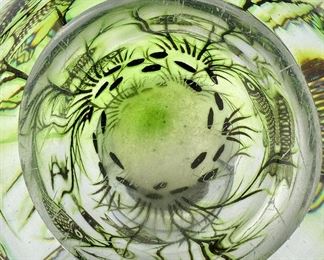 Another Amazing Vintage Orrefors Edward Hald Graal Fish Art Glass Vase Sculpture Made in Sweden 1357c?	5.25"tall