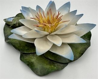 Boehm Bone Porcelain Water Lily, Limited Edition. 8" L  x 7" W  x 4.5" D