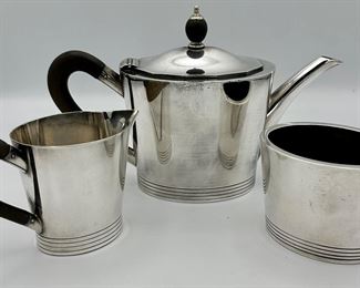 Christofle Silver Plate Tea Set includes: Teapot, Creamer and sugar.  Very Rare
