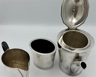 Christofle Silver Plate Tea Set includes: Teapot, Creamer and sugar.  Very Rare