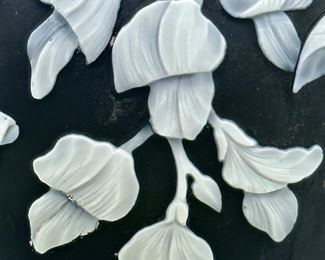 Thomas Webb Blue English Cameo Glass with Gorham Sterling Silver Top Ink Well. Extremely Rare.