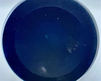 Thomas Webb Blue English Cameo Glass with Gorham Sterling Silver Top Ink Well. Extremely Rare.