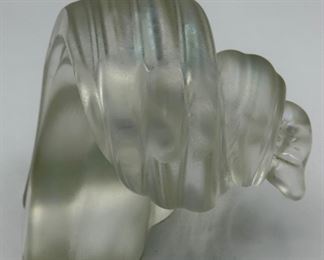 This is a beautiful Satin Glass Sculpture of a Wave.