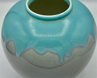 Rookwood Turquoise and Gray Vase