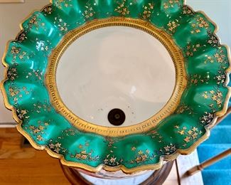 Beautiful Royal Doulton Vase with a pedestal base and fluted top.  Colors are absolutely vivid and in perfect condition.  Circa 1920's