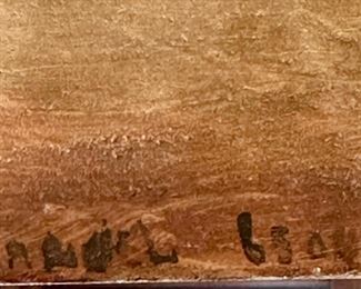 Beautiful Handel Lamp circa 1920-1930's. Both the Base and Lampshade are signed.  The shade is # 6504.  The colors of this lamp is amazing.  Excellent condition with no cracks or chips in the shade. Photo Shows Signed Lamp Shade.