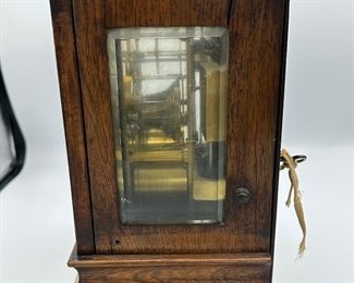 Antique Circa 1820's Arch-Haswell English Bracket Clock purchased in London from a clock dealer.  We have the original receipt for provenance. Side view