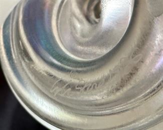 This piece is signed but we are having trouble making out the artist's name.  Maybe you Glassies out there might know better, hint hint.