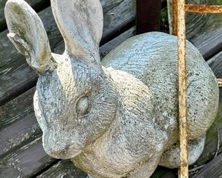 Cement Rabbit.   Awe....