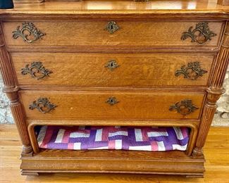 Beautiful Antique Oak Cabinet with Lots of Storage.  Great looking bar back or stand-alone.
