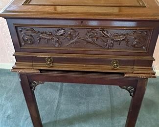 Carved Mahogany Case with Stella Disc Music Box. Includes Base.  additional discs are included.    This music box has the most amazing sound!  