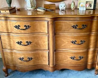 Gorgeous antique dresser - would go with any decor.  Terrific storage unit!