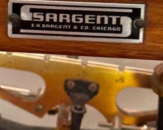 This cool contraption is an antique scientific balance scale made by the E.H. Sargent Co., Chicago.  Nifty piece or gift idea for an engineer or scientist.  