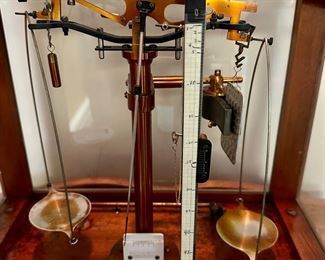 This cool contraption is an antique scientific balance scale made by the E.H. Sargent Co., Chicago.  Nifty piece or gift idea for an engineer or scientist.  