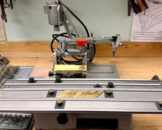 Hermes Engraveograph GF-3 engraver with Motor and Plates