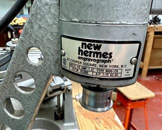 Hermes Engraveograph GF-3 engraver with Motor and Plates